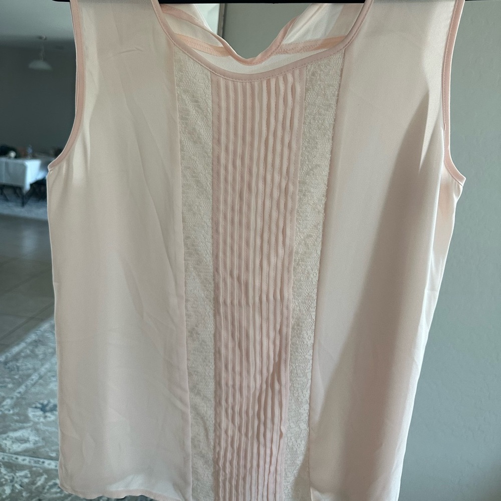 Elegant Pink Sleeveless Blouse size Small